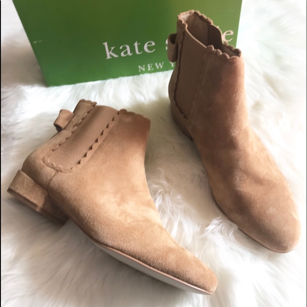 SOLD Kate Spade Biscotti Misti Suede Booties NIB - Picture 3 of 8